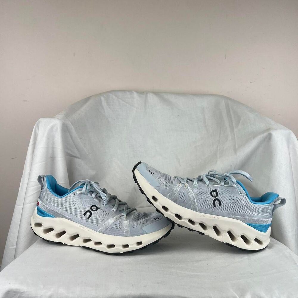 On Running Cloudsurfer Trail Gray & Blue Sneakers Size 9.5